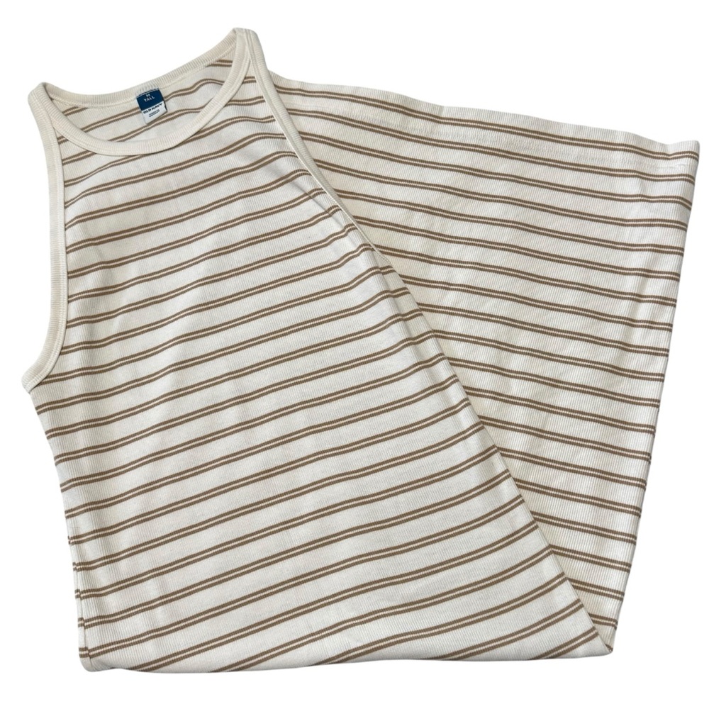 Old Navy White and Gold Sleeveless Dress